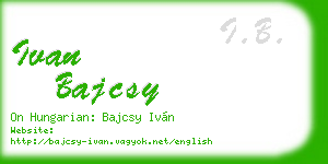 ivan bajcsy business card