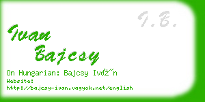 ivan bajcsy business card